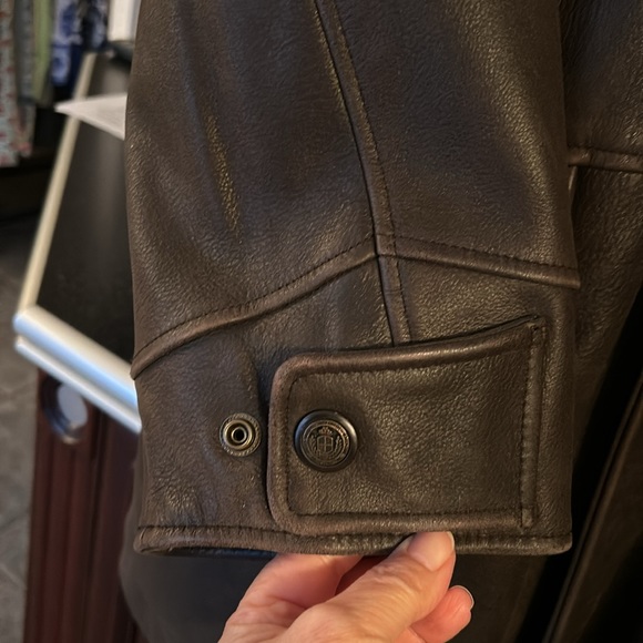 DANIER LEATHER men’s genuine brown leather jacket size large - Picture 6 of 11